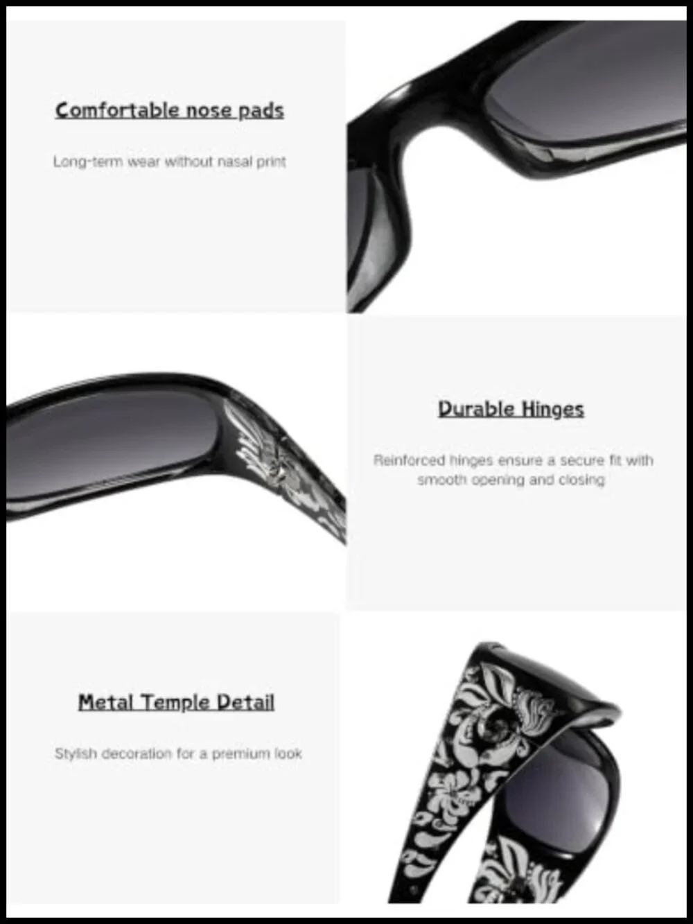 Y2K Rectangle Wrap Around Sunglasses for Women, UV400 Protection